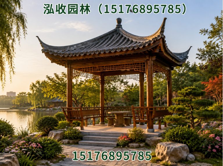 贵港防腐木凉亭展示图